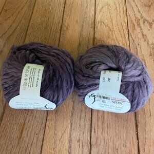 2 Balls Trendsetter Yarns Illusion Wool Blend Yarn - Color 787 Purples 85 yds ea